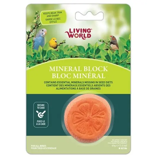 Living World Orange-Shaped Mineral Block For Birds 1