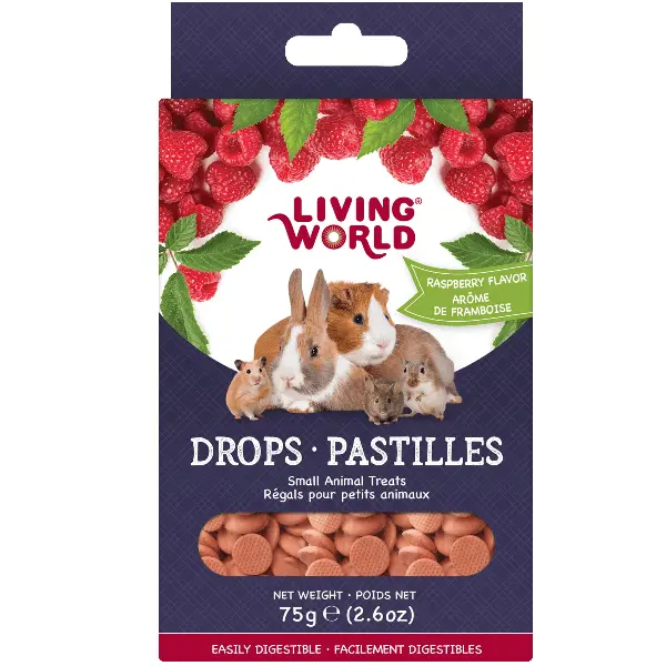 Living World Raspberry Flavour Drops Small Animal Treats 1
