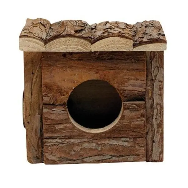 Living World Treehouse Real Wood Cabin Hide For Small Animals 1