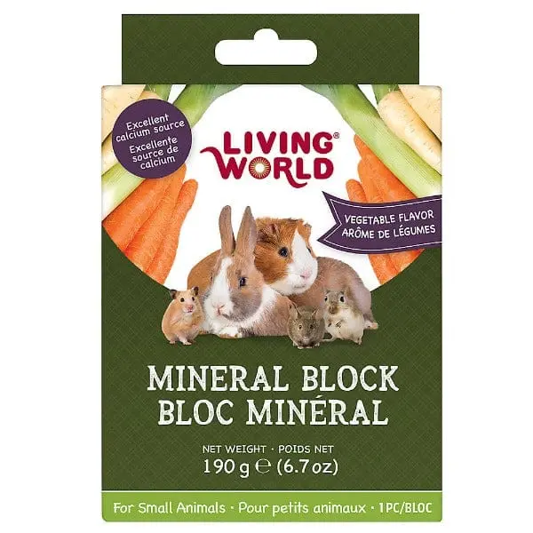 Living World Vegetable Flavour Mineral Block For Small Animals 2