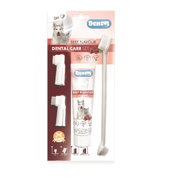 M-Pets Dental Care Set; Beef Flavour 1