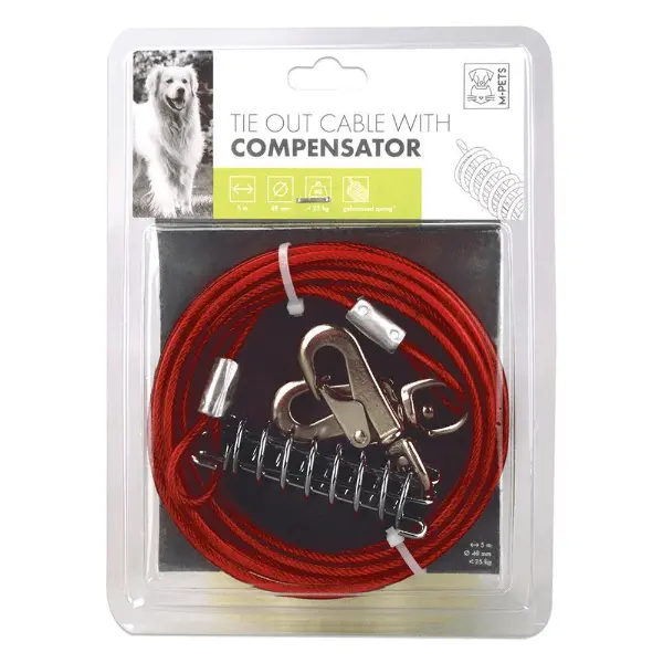 M-Pets Dog Tie Out Cable With Compensator 1