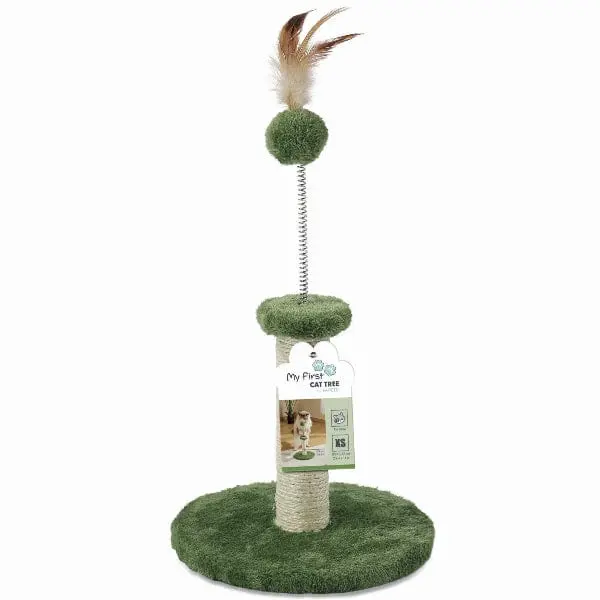 M-Pets My First Cat Tree Feather Green 1