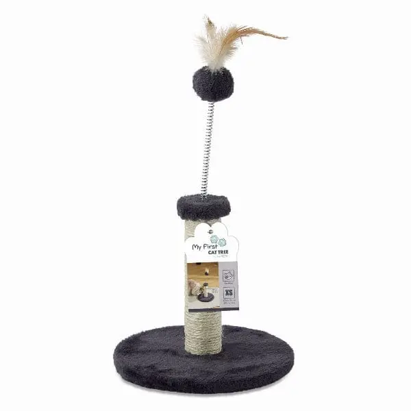 M-Pets My First Cat Tree Feather Grey 1