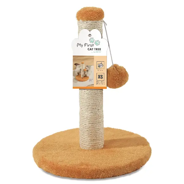 M-Pets My First Cat Tree Pompom Orange 1