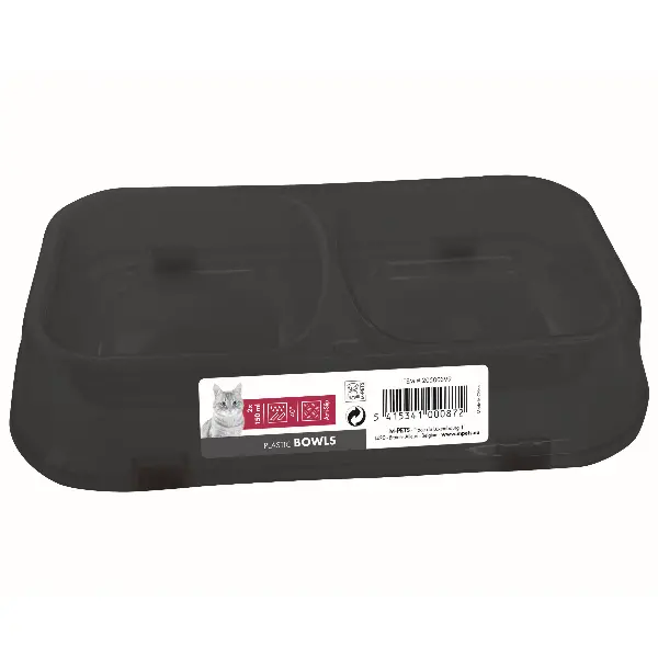M-Pets Plastic Double Bowl For Cats 1
