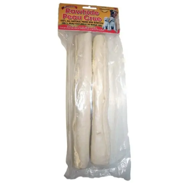 Premium White Rawhide Retriever Rolls Twin Pack 1