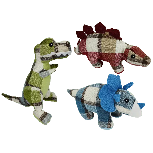 Multipet Cuddle Buddies Plaidosaurus Assorted Dog Toy 1