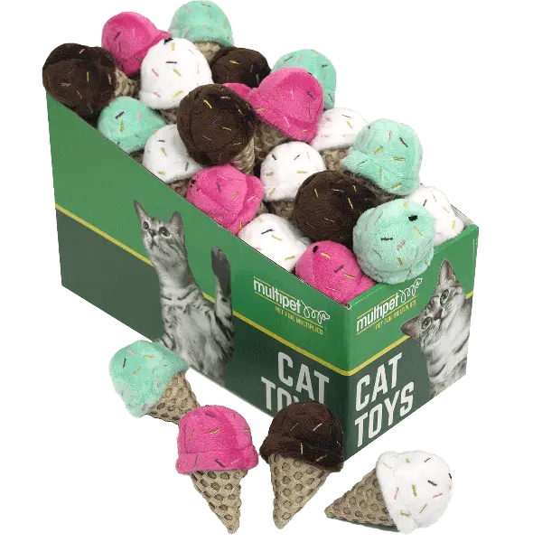 Multipet Ice Cream Cone Cat Toy 1