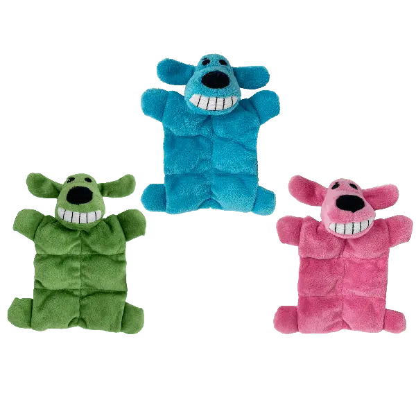 Multipet Mini Loofa Dog Squeaker Mat Assorted Dog Toy 1