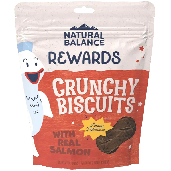 Natural Balance Crunchy Biscuits With Real Salmon Recipe Dog Treats, 14Oz 1