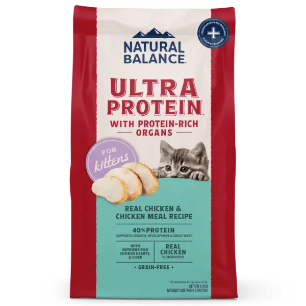 Natural Balance Original Ultra Protein Real Chicken & Chicken Meal Recipe Dry Kitten Food, 6Lb 1