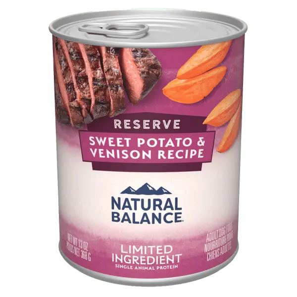 Natural Balance Reserve Limited Ingredient Sweet Potato & Venison Recipe Canned Dog Food 1