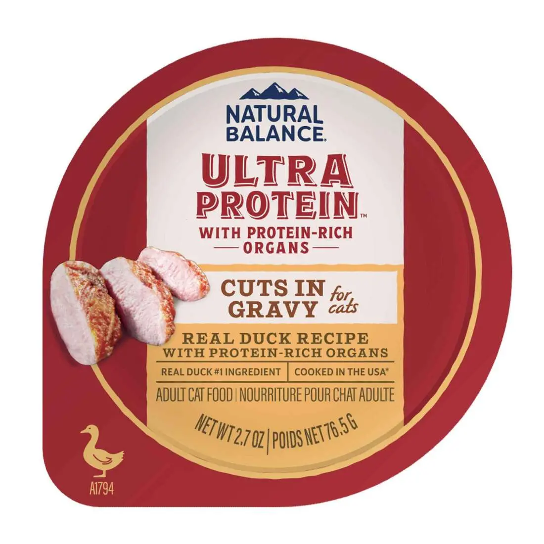 Natural Balance Ultra Protein Real Duck Recipe With Protein-Rich Organs Cuts In Gravy Cat Food 1