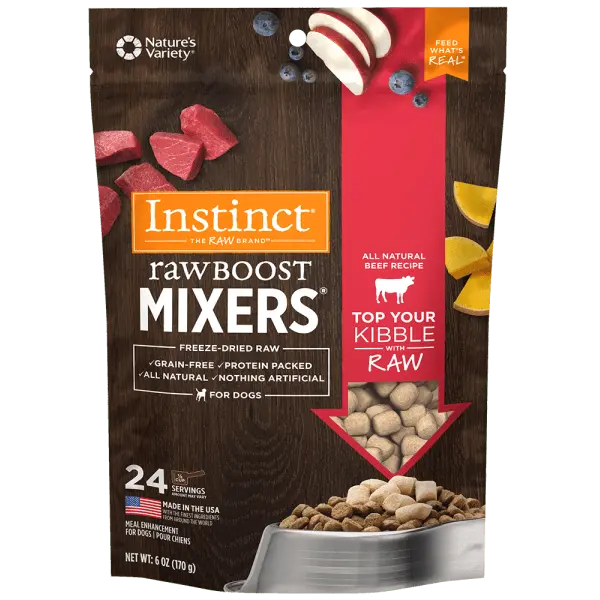 Instinct Raw Boost Mixers All Natural Beef Recipe Dog Food Topper, 6Oz 1