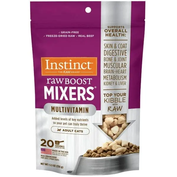 Instinct Raw Boost Mixers Multivitamin For Adult Cats Food Topper, 5.5Oz 1