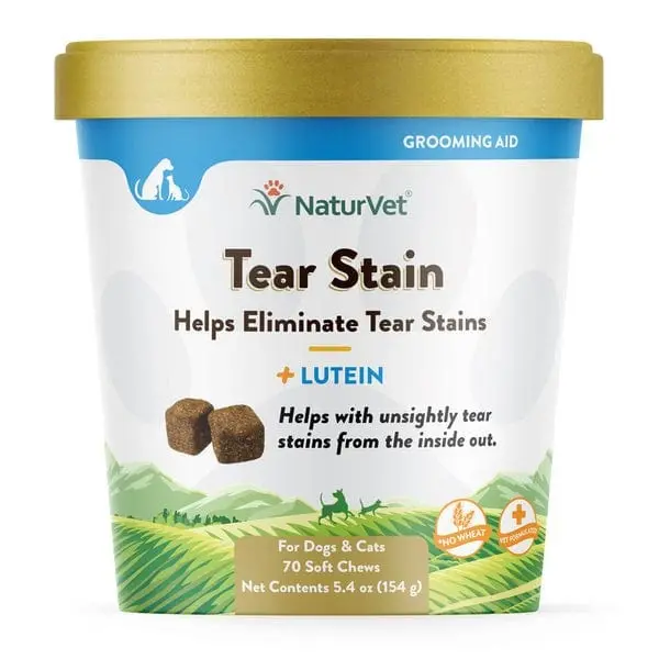 Naturvet Tear Stain Supplement With Lutein Soft Chews For Dogs & Cats 1