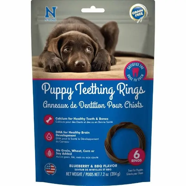 N-Bone Grain Free Puppy Teething Rings Blueberry & Bbq Flavour 1
