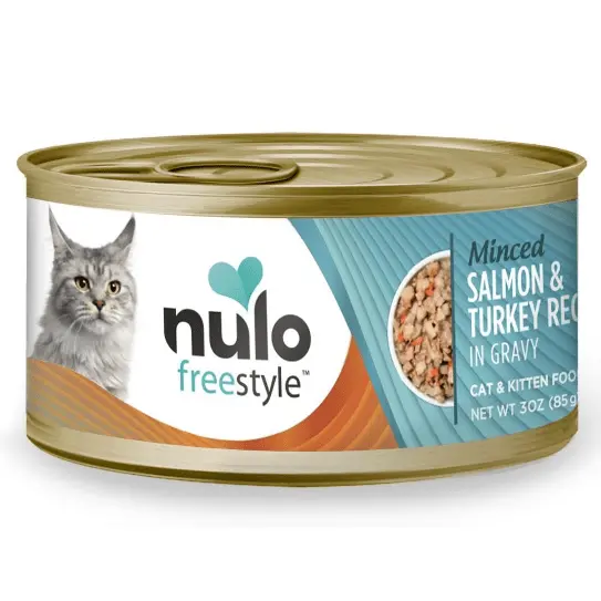 Nulo Minced Salmon & Turkey In Gravy Recipe Canned Cat Food, 3Oz 1