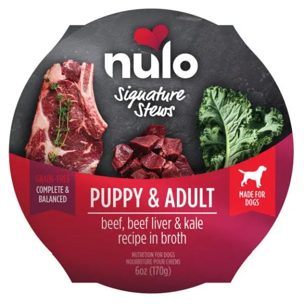 Nulo Signature Stews Puppy & Adult Beef, Beef Liver & Kale Wet Dog Food, 6Oz 1