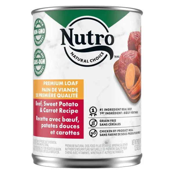 Nutro Beef, Sweet Potato & Carrot Premium Loaf Adult Canned Dog Food, 12.5Oz 1