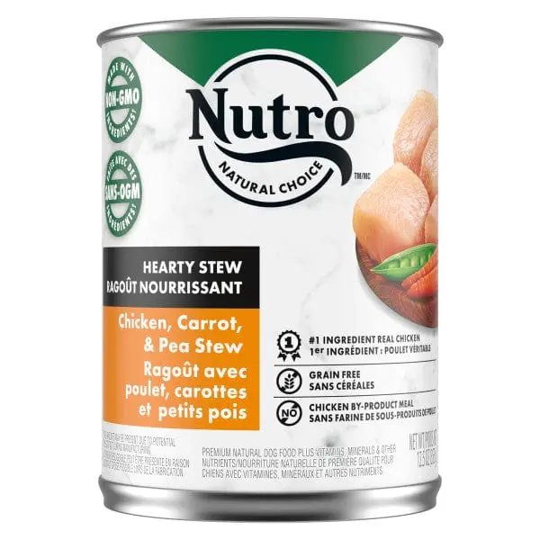 Nutro Chicken, Carrot & Pea Hearty Stew Adult Canned Dog Food, 12.5Oz 1