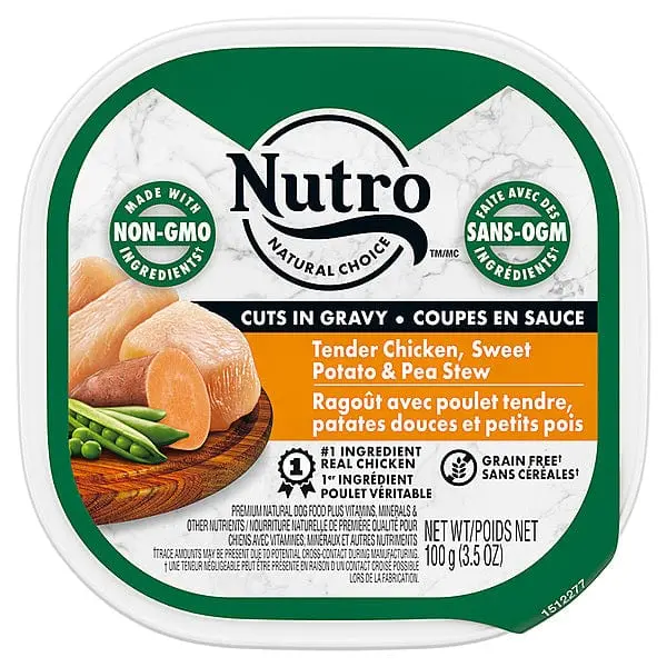 Nutro Tender Chicken, Sweet Potato & Pea Stew Cuts In Gravy Wet Dog Food 1