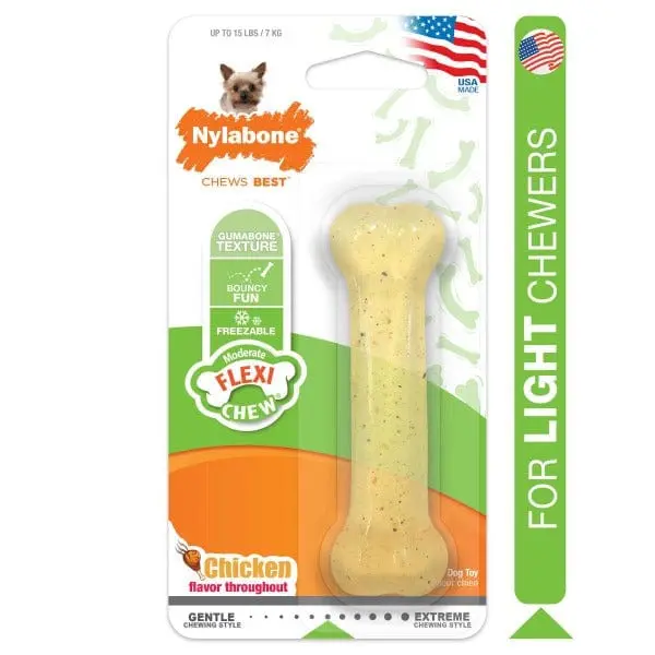 Nylabone Flexichew Moderate Chew Chicken Chew Toy 1