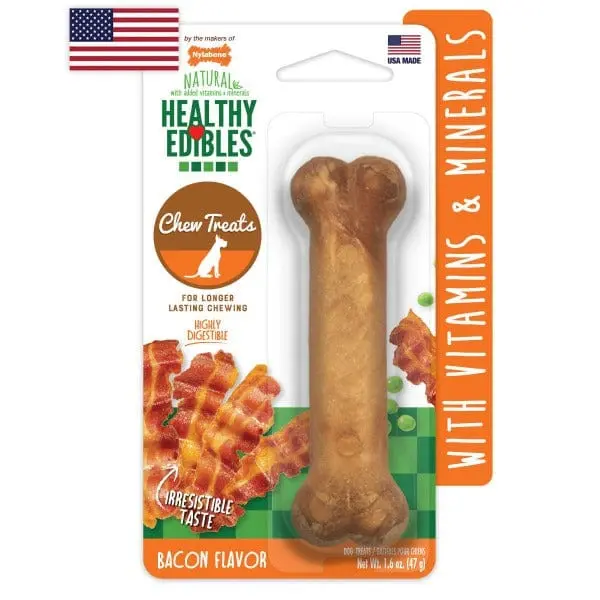 Nylabone Healthy Edibles Bacon Flavour Regular Dog Chew 1