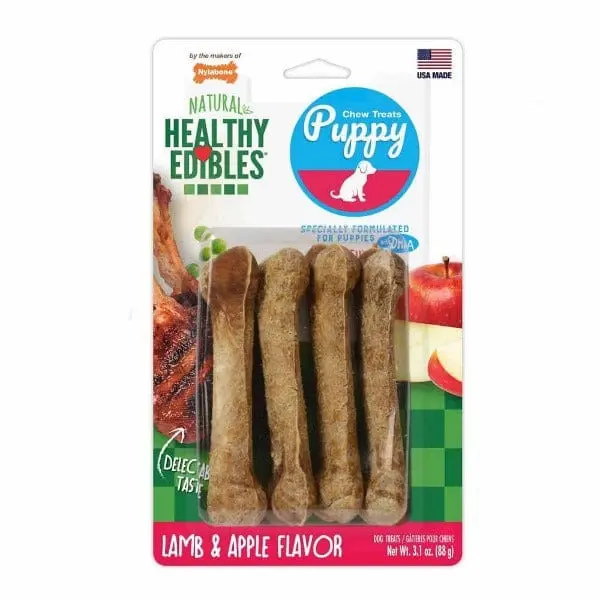 Nylabone Healthy Edibles Lamb & Apple Flavour Petite Puppy Chews 1