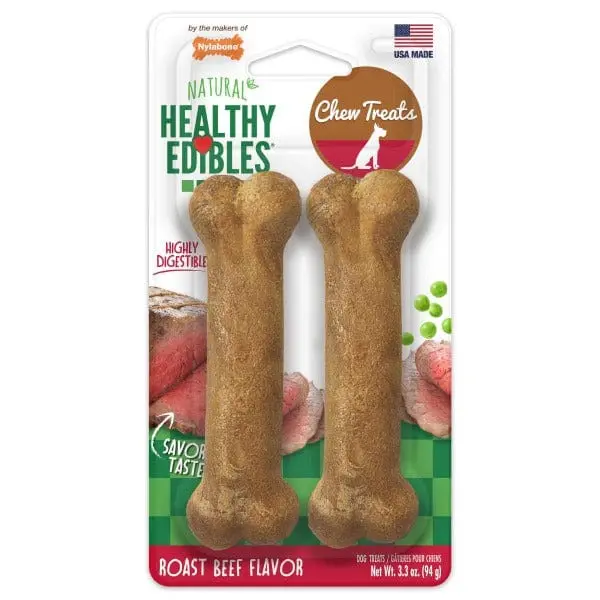 Nylabone Healthy Edibles Roast Beef Regular Chews 1