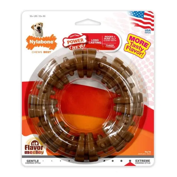 Nylabone Power Chew Textured Dog Ring Toy 1