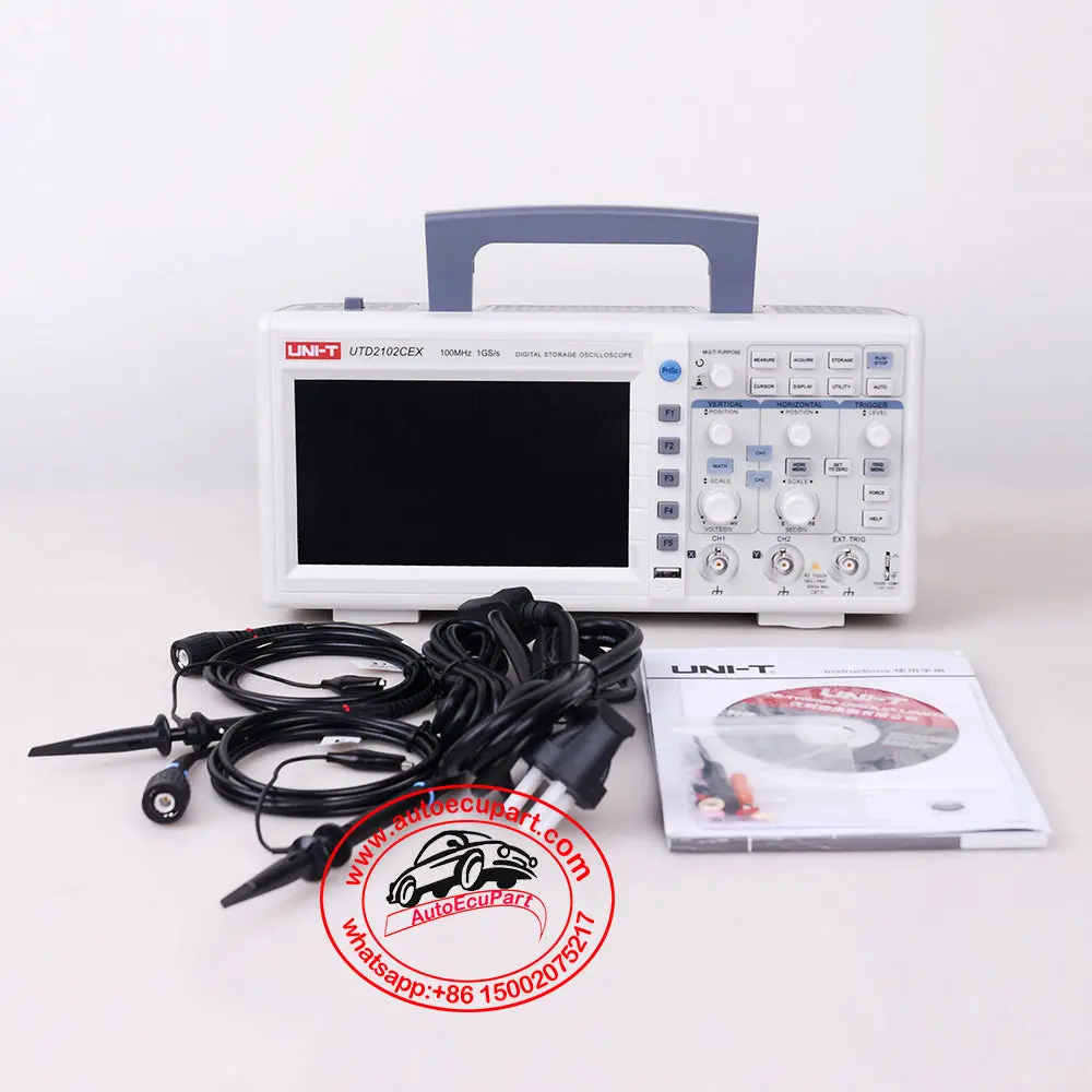 Uni-T Utd2102cex 100Mhz Digital Storage Oscilloscope 7 Inch Lcd 1Gs/S 2 Channels 1