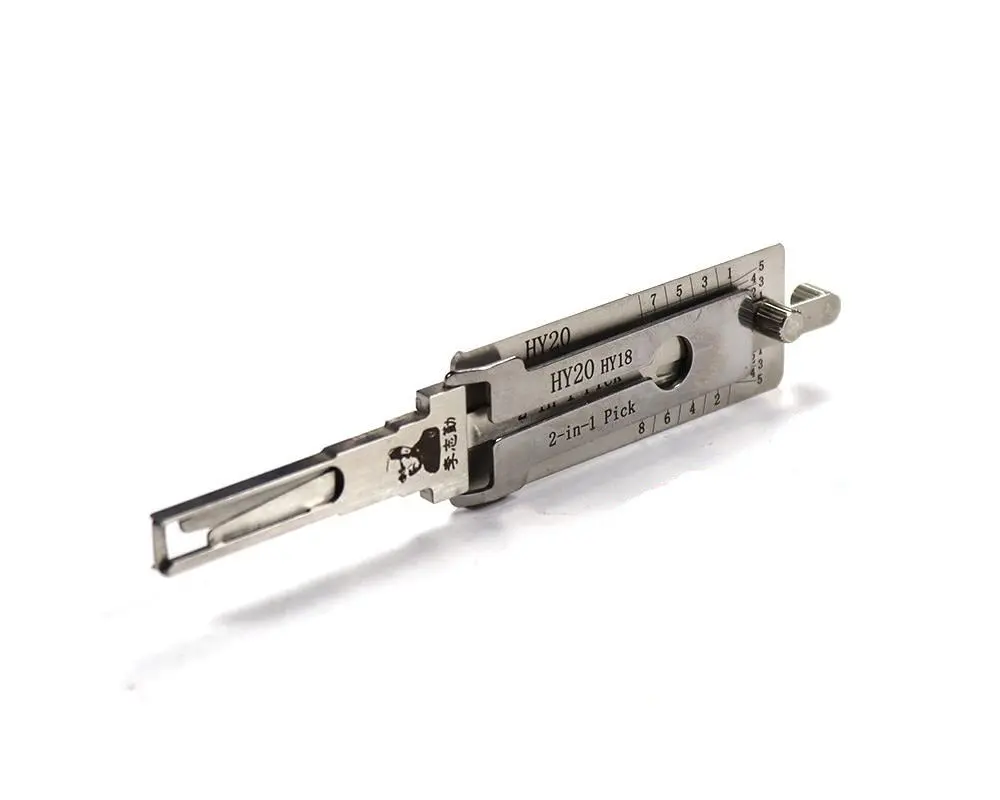 Original Lishi Hy20 Hy18 2-Track 8 Cut  2-In-1 Pick For Hyundai Kia - Door/Trunk 1