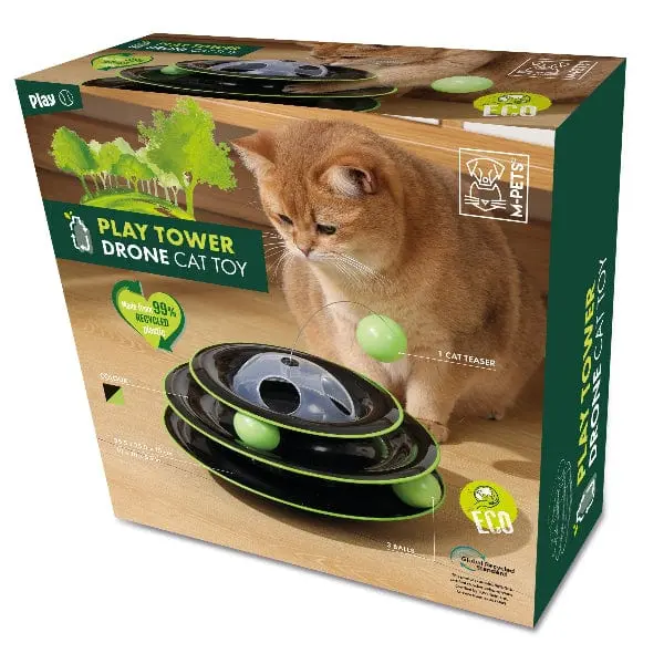 M-Pets Play Tower Drone Eco Cat Toy 1