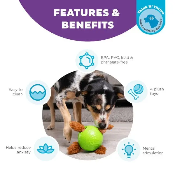 Outward Hound Snuffle N' Treat Ball Holiday Puzzle Dog Toy 2