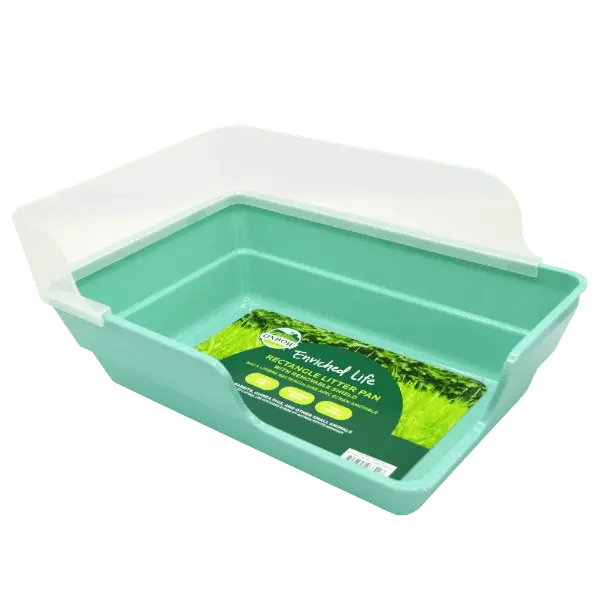 Oxbow Enriched Life - Rectangle Litter Pan With Removable Shield 1