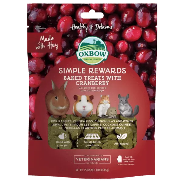 Oxbow Simple Rewards Baked Treats With Cranberry 1