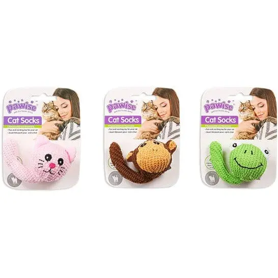 Pawise Cat Socks Ball Cat Toy 1