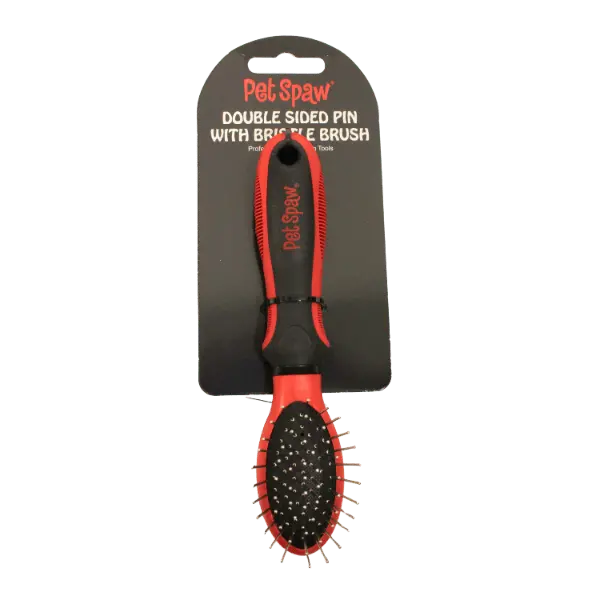 Pet Spaw Double Sided Pin With Bristle Brush 1