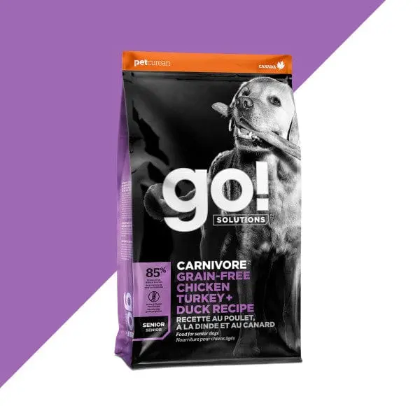 Go! Solutions Carnivore Grain-Free Chicken, Turkey & Duck Senior Recipe Dry Dog Food, 22Lb 1