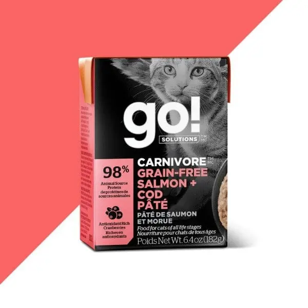 Go! Solutions Carnivore Grain Free Salmon & Cod Pate Wet Cat Food 1