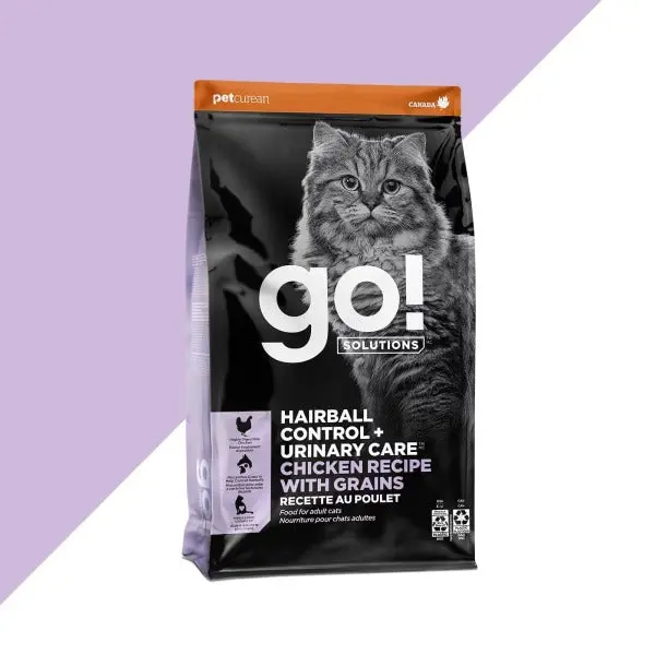 Go! Solutions Hairball Control + Urinary Care, Chicken Recipe With Grains Dry Cat Food 1