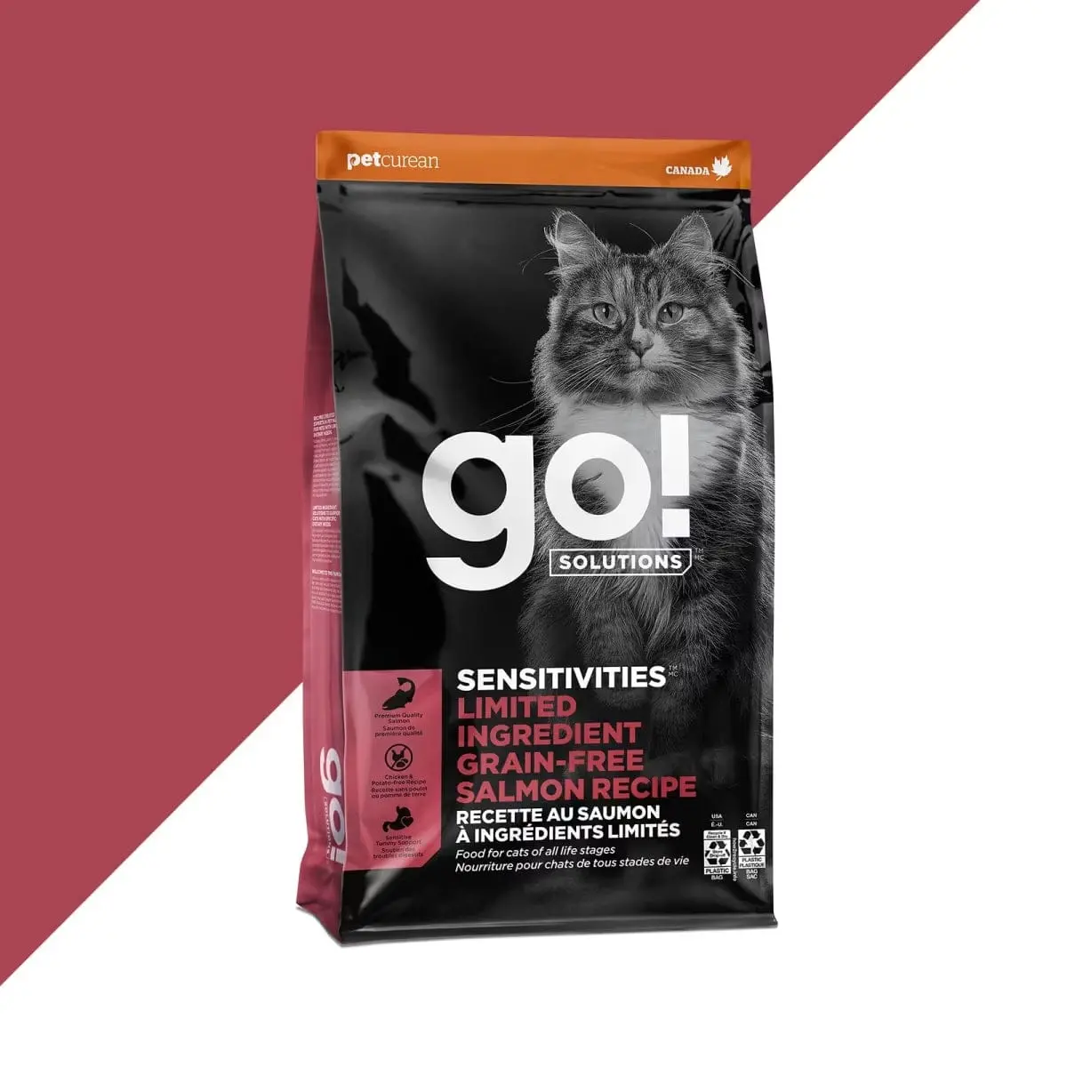 Go! Solutions Sensitivities Limited Ingredient Grain Free Salmon Recipe Dry Cat Food, 6Lb 1