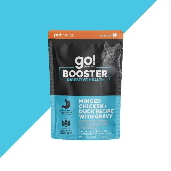 Go! Solutions Booster Digestive Health Minced Chicken + Duck With Gravy Wet Cat Food 1