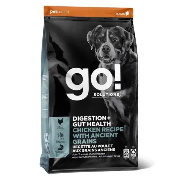 Go! Solutions Digestion + Gut Health, Chicken Recipe With Ancient Grains Dry Dog Food 1