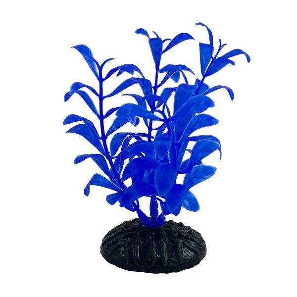 Fish Gear Blue Ludwigia Plastic Betta Plant (4") 1
