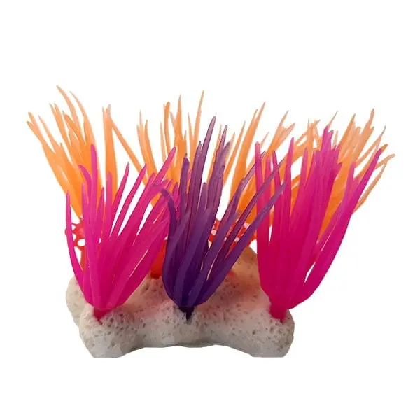 Fish Gear Glow Grass Orange Silicone Aquarium Plant 1