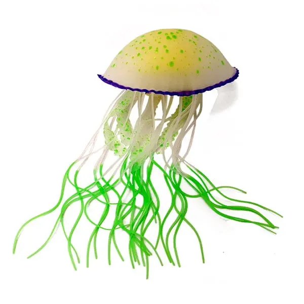 Fish Gear Glow Jellyfish Silicone Aquarium Ornament 1