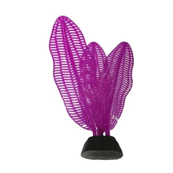 Fish Gear Glow Madagascar Purple Laceleaf Silicone Aquarium Plant (5") 1